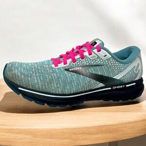 Brooks Ghost-14 Sporty Run Shoe Womens 10 1/2 Teal Black I.3.5